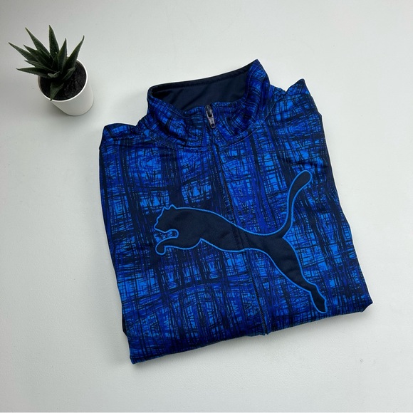Puma blue full zip up jacket for boys - Picture 1 of 11